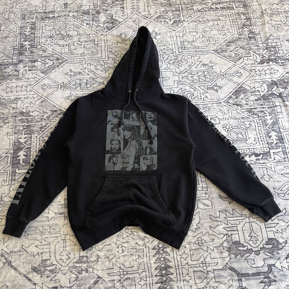 Taylor Swift The Eras Tour Hoodie Black Graphic Concert Merch Unisex Medium